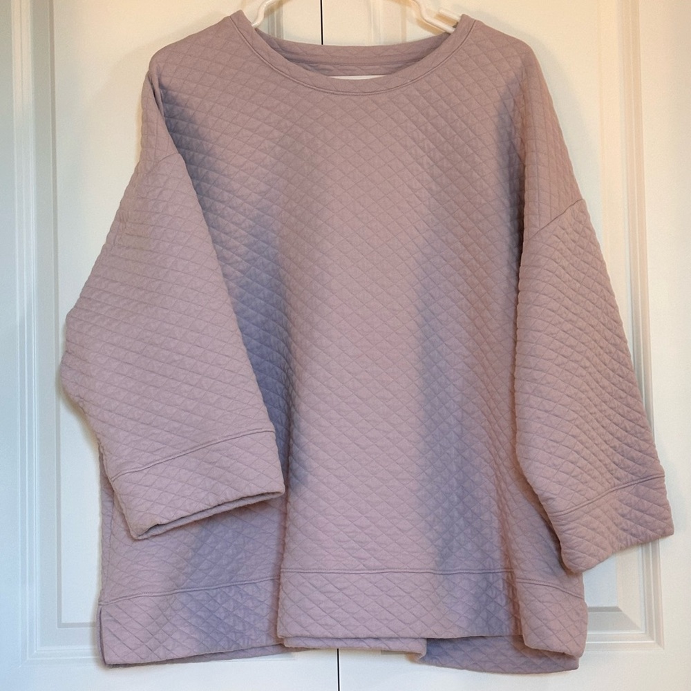 Lands' End Quilted Lavender Sweatshirt